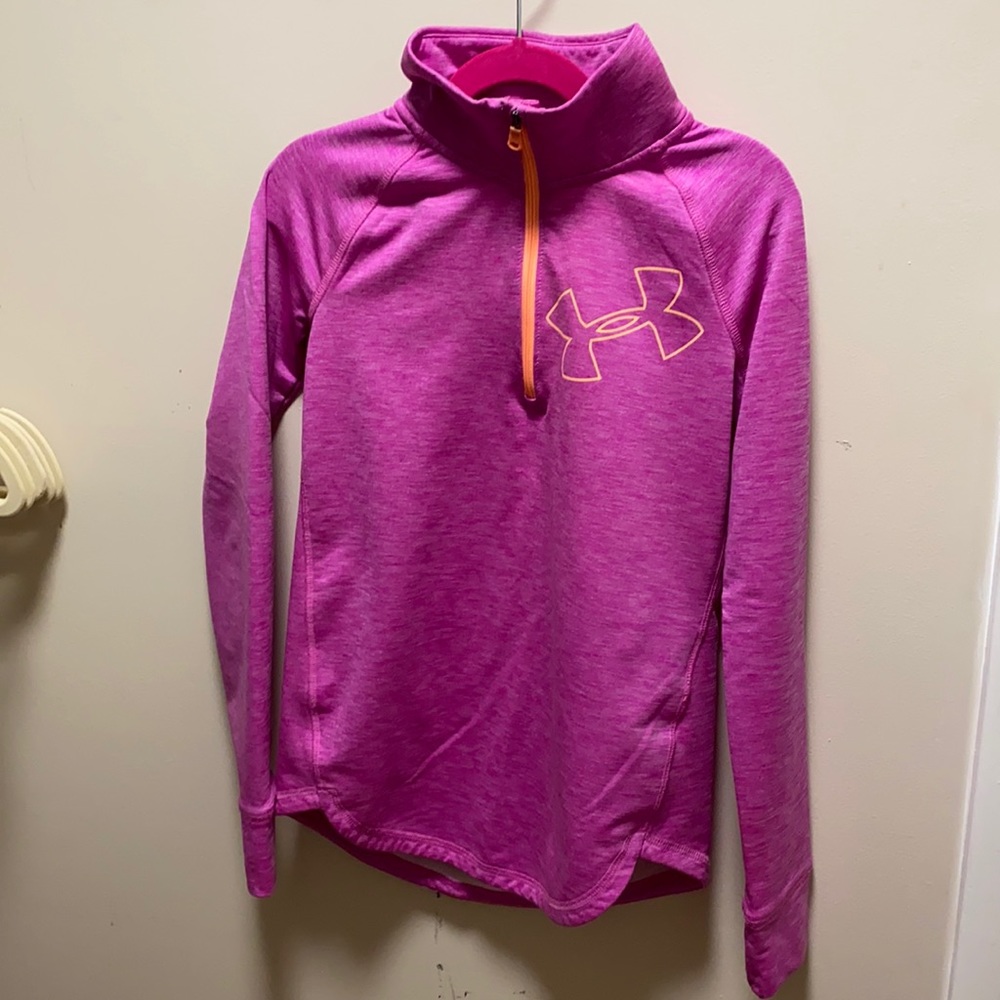 Under Armour Cold Gear Pink/Orange Zip Size Medium